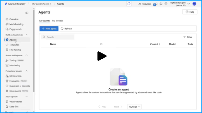 Azure AI Foundry で作成されたエージェントは Microsoft Entra テナントに自動的に表示されます。